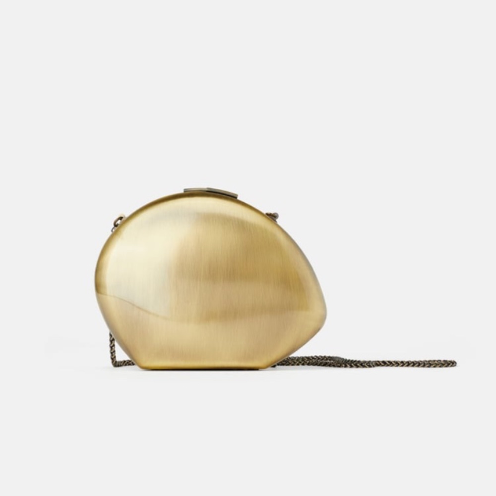 Brushed Gold, Evening Clutch - Crossbody